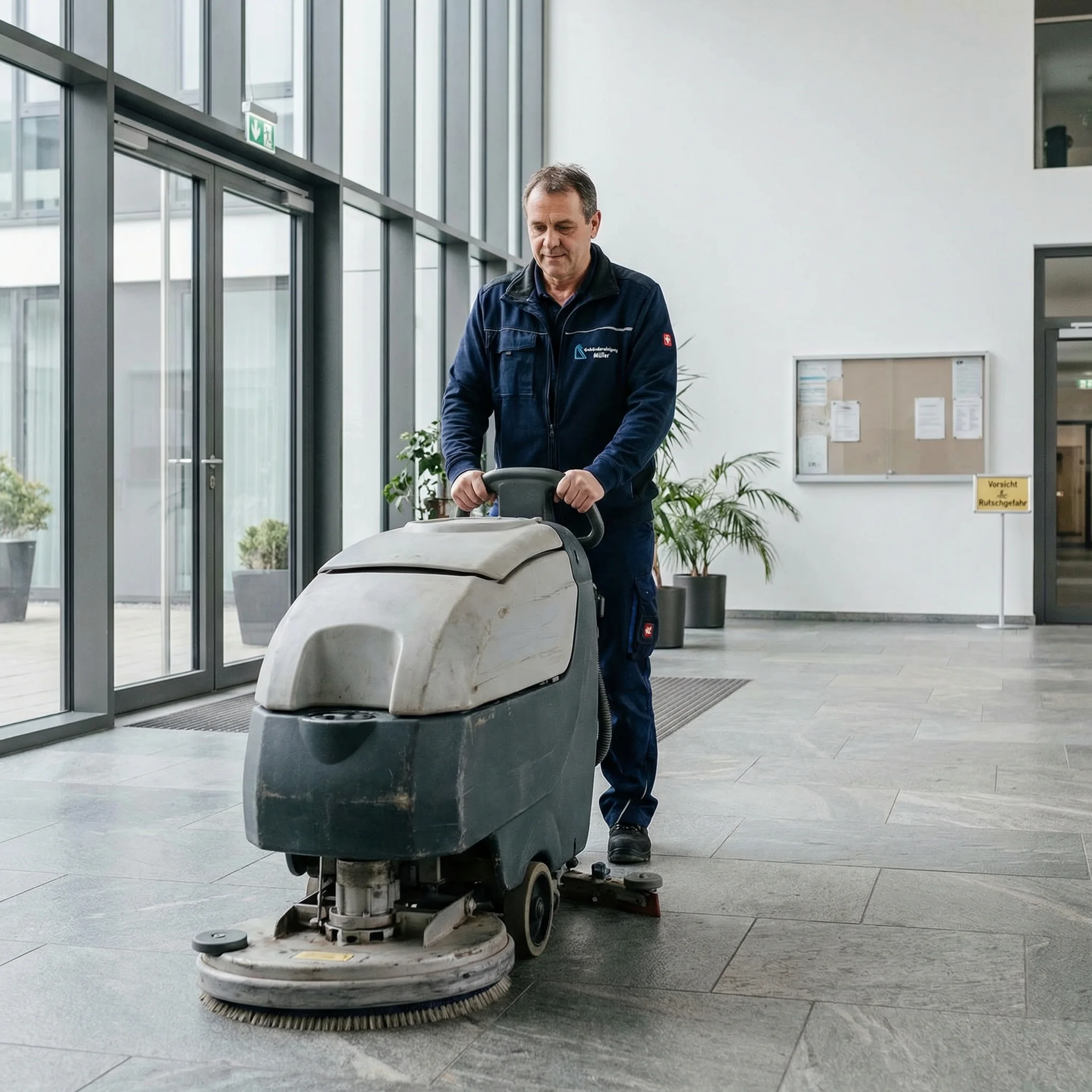 Professionelle Gebäudereinigung – Treppenhaus und Gemeinschaftsflächen in München